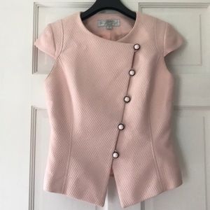 Blush Tahari Asymmetrical Blazer